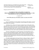 Statement by the Delegation of the Russian Federation on 30 years since the Baltic States joined the OSCE