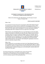 Statement by the Delegation of Norway in response to the presentation by the OSCE Secretary General, Ms. Helga Maria Schmid, of the 2022 Unified Budget Proposal