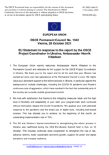 Statement by the Slovenian EU Presidency in response to the report by the OSCE Project Co-ordinator in Ukraine, Ambassador Henrik Villadsen