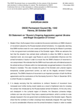 Statement by the Slovenian EU Presidency on Russia’s ongoing aggression against Ukraine and illegal occupation of Crimea