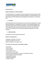 2021 Ministerial Council logistical modalities for media participation 