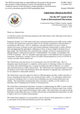 Statement by the Delegation of the United States of America on the 54th round of the Geneva International Discussions