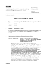 Journal de la 984ème séance plénière du Forum