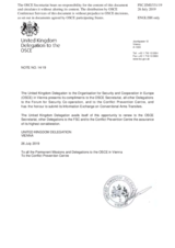 Information Exchange by the Delegation of the United Kingdom on Conventional Arms Transfer