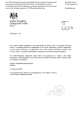 Information Exchange by the Delegation of the United Kingdom on Conventional Arms Transfer