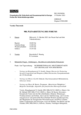 Journal der 988. Plenarsitzung des Forums