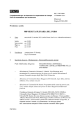 Giornale della 988a Seduta plenaria del Foro di cooperazione per la sicurezza