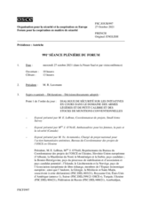 Journal de la 991ème séance plénière du Forum