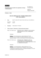 Journal de la 1341ème séance spéciale du Conseil permanent