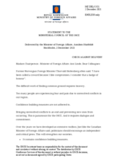 H.E. Ms. Anniken Huitfeldt, Minister of Foreign Affairs 