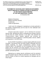 H.E. Mr. Munkhjin Batsumber, Deputy Minister of Foreign Affairs