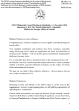 H.E. Ms. Thórdís Kolbrún R. Gylfadóttir, Minister of Foreign Affairs