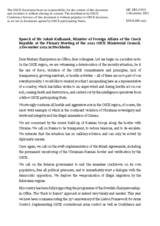 H.E. Mr. Jakub Kulhanek, Minister of Foreign Affairs