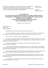 H.E. Mr. Luca Beccari, Minister of Foreign Affairs