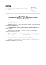 Decision No. 1/21 - 2021 ANNUAL SECURITY REVIEW CONFERENCE (ASRC)