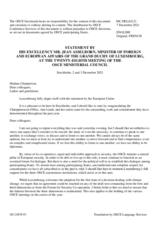 H.E. Mr. Jean Asselborn, Minister of Foreign and European Affairs and Minister of Immigration and Asylum