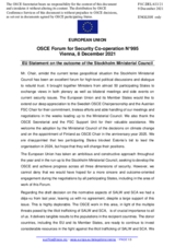 Statement by the Slovenian EU Presidency on the outcomes of the 28th Ministerial Council meeting in Stockholm 