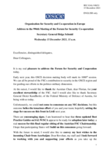 Address by OSCE Secretary General Helga Maria Schmid