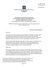 Statement by the Delegation of Norway in response to the address by the three Personal Representatives of the Chairperson-in-Office on tolerance and non-discrimination