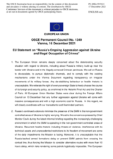Statement by the Slovenian EU Presidency on Russia’s ongoing aggression against Ukraine and illegal occupation of Crimea