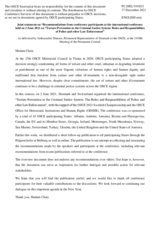 Statement by the Delegation of Denmark, also on behalf of Switzerland, on recommendations from the international conference on "Torture prevention in the criminal justice system: Roles and responsibilities of police and other law enforcement"