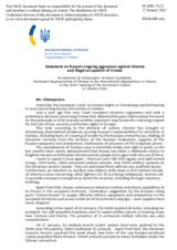 Statement by the Delegation of Ukraine on Russia’s ongoing aggression against Ukraine and illegal occupation of Crimea