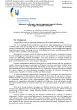 Statement by the Delegation of Ukraine on Russia’s ongoing aggression against Ukraine and illegal occupation of Crimea