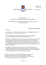 Statement by the Delegation of Norway, also on behalf of Canada, Iceland, the United Kingdom and the United States of America, on court decisions on liquidation of Memorial International and the Memorial Human Rights Center in the Russian Federation