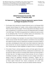 Statement by the French EU Presidency on Russia’s ongoing aggression against Ukraine and illegal occupation of Crimea