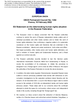 Statement by the French EU Presidency on the deteriorating human rights situation in the Russian Federation