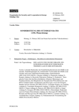 Journal der 1356. Sondersitzung des Ständigen Rates