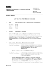 Journal de la 1355ème séance plénière du Conseil