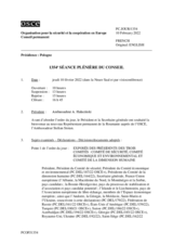 Journal de la 1354ème séance plénière du Conseil