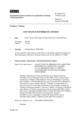 Journal de la 1353ème séance plénière du Conseil