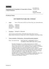 Diario de la 1351ª Sesión plenaria del Consejo Permanente 
