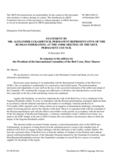 Statement by the Delegation of the Russian Federation in response to the address by the President of the International Committee of the Red Cross, Mr. Peter Maurer