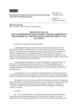 Beschluss Nr. 1/22 des Forums für Sicherheitskooperation