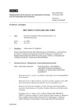 Giornale della 1001a Seduta plenaria del Foro di cooperazione per la sicurezza