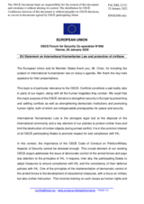 Statement by the French EU Presidency on “Compliance with International Humanitarian Law and Protection of Civilians”