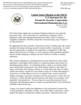 Statement by the Delegation of the United States of America on “Compliance with International Humanitarian Law and Protection of Civilians”