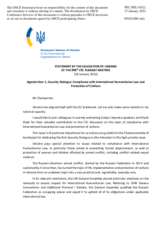 Statement by the Delegation of Ukraine on “Compliance with International Humanitarian Law and Protection of Civilians”