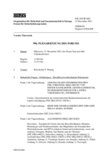 Journal der 996. Plenarsitzung des Forums