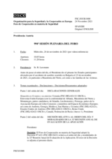 Diario de la 994ª Sesión plenaria del Foro de Cooperación en materia de Seguridad 