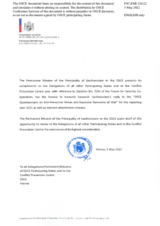 Response by the Delegation of Liechtenstein to the Questionnaire on Anti-Personnel Mines and Explosive Remnants of War