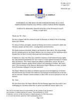 Statement by the Delegation of Norway on the Moscow Mechanism invoked by 45 OSCE participating States following consultation with Ukraine