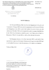 Response by the Delegation of the Holy See to the Questionnaire on Anti-Personnel Mines and Explosive Remnants of War