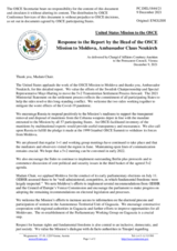 Statement by the Delegation of the United States of America in response to the report by the Head of the OSCE Mission to Moldova, Dr. Claus Neukirch