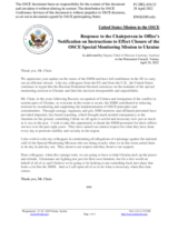 Statement by the Delegation of the United States of America on the preparation of a drawdown plan for the closure of the Special Monitoring Mission to Ukraine