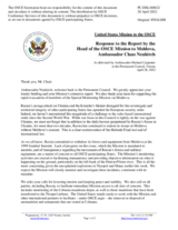 Statement by the Delegation of the United States of America in response to the report by the Head of the OSCE Mission to Moldova, Dr. Claus Neukirch