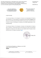 Response by the Delegation of Armenia to the Questionnaire on Anti-Personnel Mines and Explosive Remnants of War